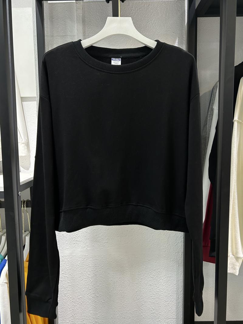 Terry Cropped Crew Neck Sweatshirt (300g Cotton) view 21