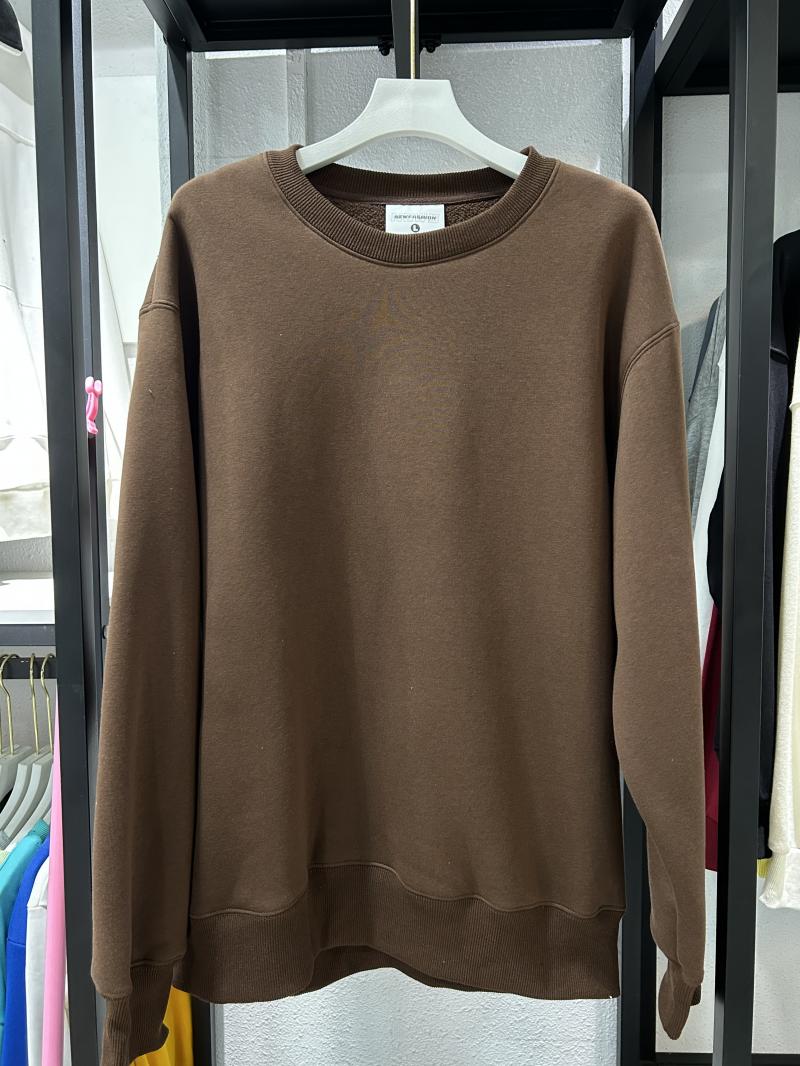 Heavy Fleece Drop Shoulder Crew Neck Sweatshirt (500g Faux Lambswool) view 26