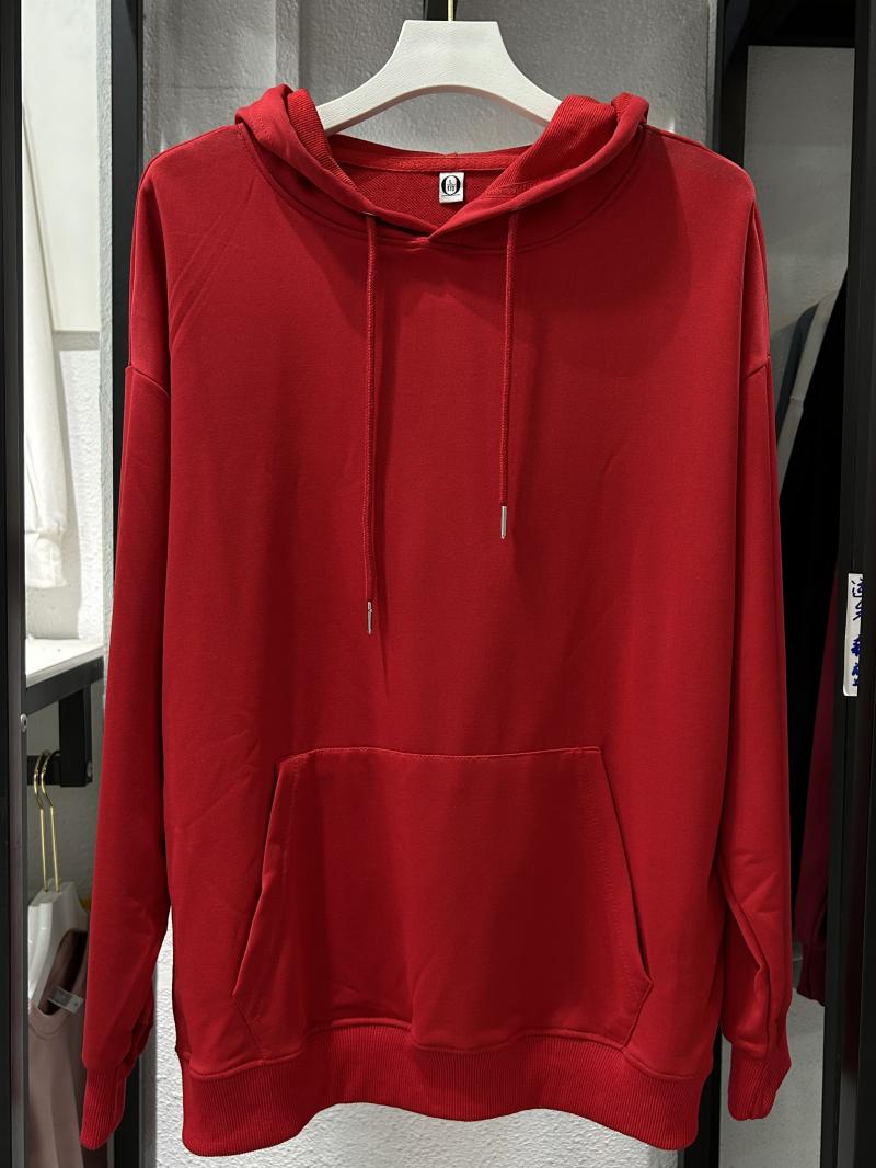 Twill Cotton-Like Drop Shoulder Hooded Pocket Sweatshirt (260g Cotton-Like) view 11