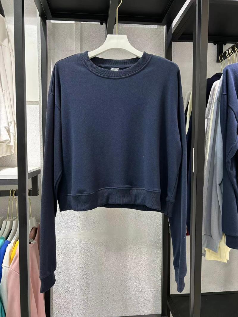 Terry Cropped Crew Neck Sweatshirt (300g Cotton)