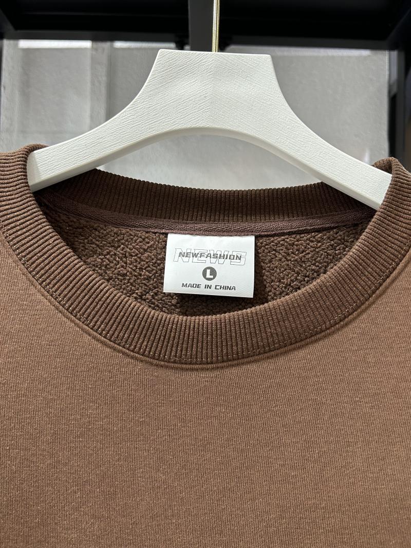 Heavy Fleece Drop Shoulder Crew Neck Sweatshirt (500g Faux Lambswool) view 28