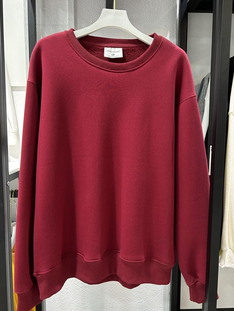 Heavy Fleece Drop Shoulder Crew Neck Sweatshirt (500g Faux Lambswool) view 21