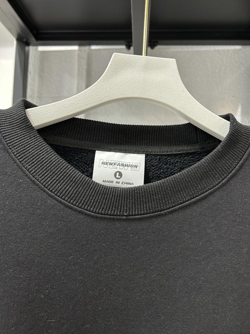 Heavy Fleece Drop Shoulder Crew Neck Sweatshirt (500g Faux Lambswool) view 18