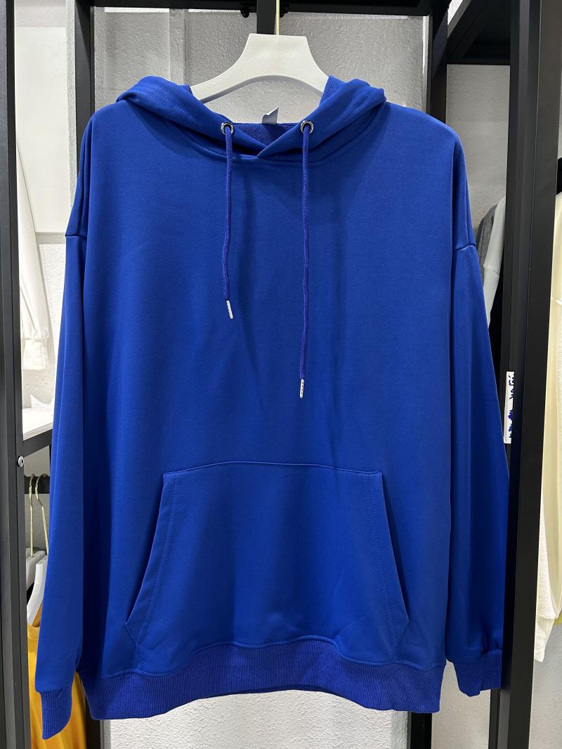 Twill Cotton-Like Drop Shoulder Hooded Pocket Sweatshirt (260g Cotton-Like) view 6