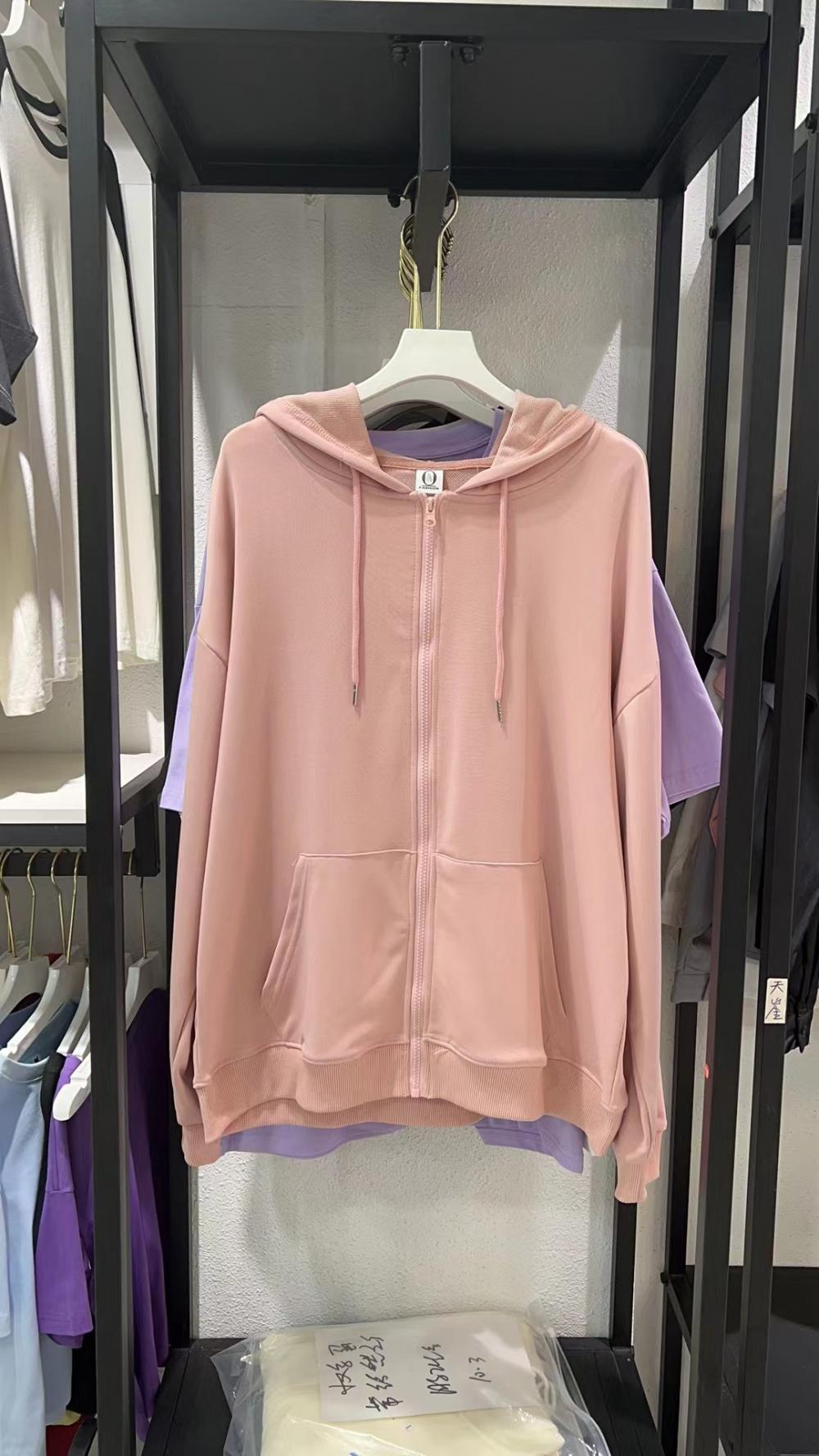 Twill Cotton-Like Zipper Hooded Sweatshirt (260g Cotton-Like) view 30