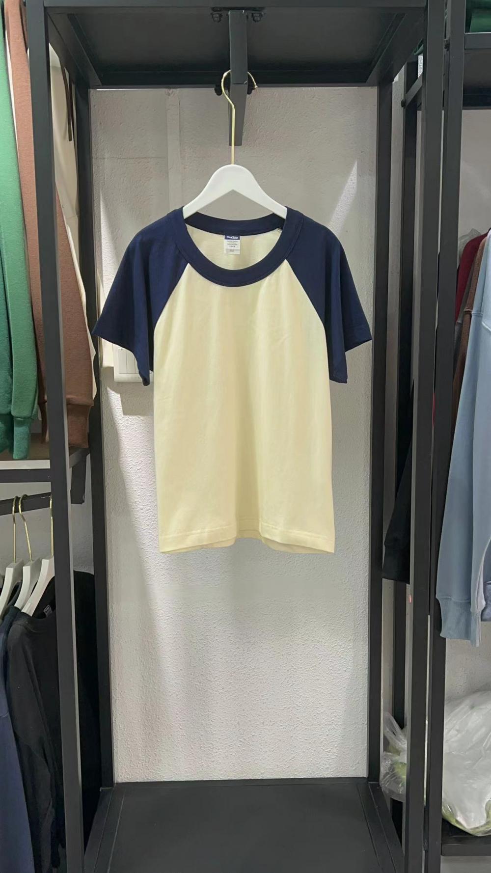New Kids Cotton Colorblock Raglan Crew Neck Short Sleeve (200g) view 8
