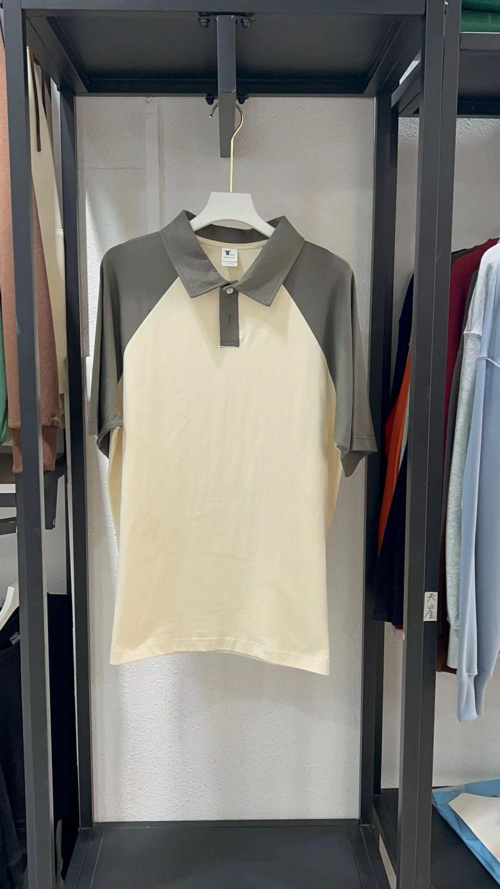 New Cotton Colorblock Raglan Collar POLO (240g 7A Antibacterial) view 12