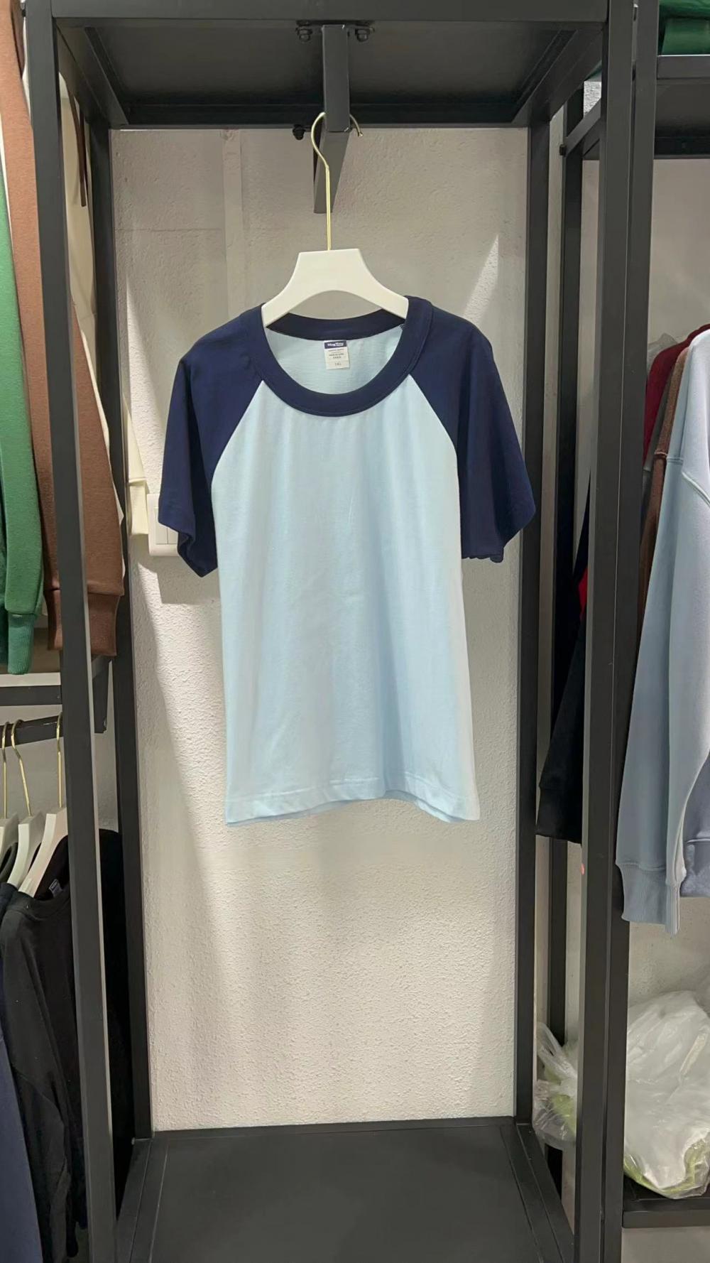 New Kids Cotton Colorblock Raglan Crew Neck Short Sleeve (200g) view 6
