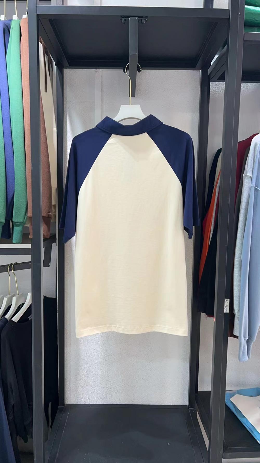 New Cotton Colorblock Raglan Collar POLO (240g 7A Antibacterial) view 7