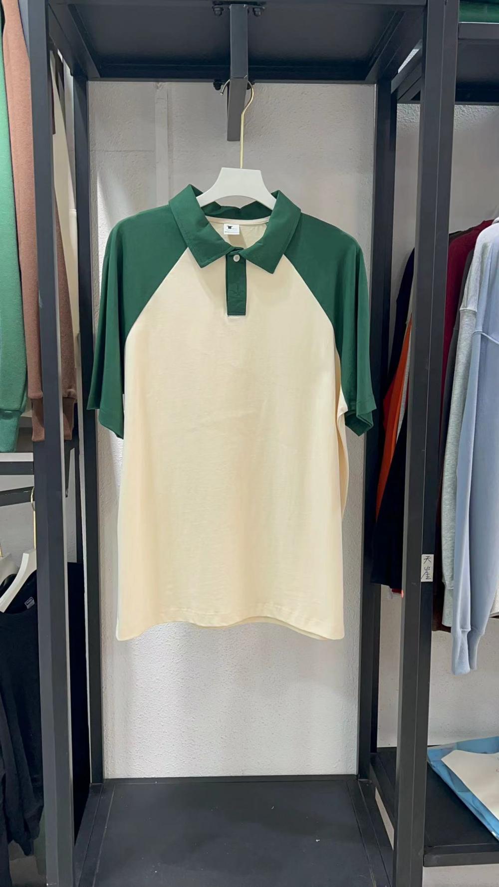 New Cotton Colorblock Raglan Collar POLO (240g 7A Antibacterial) view 8