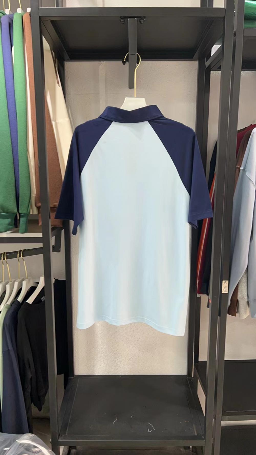 New Cotton Colorblock Raglan Collar POLO (240g 7A Antibacterial) view 3