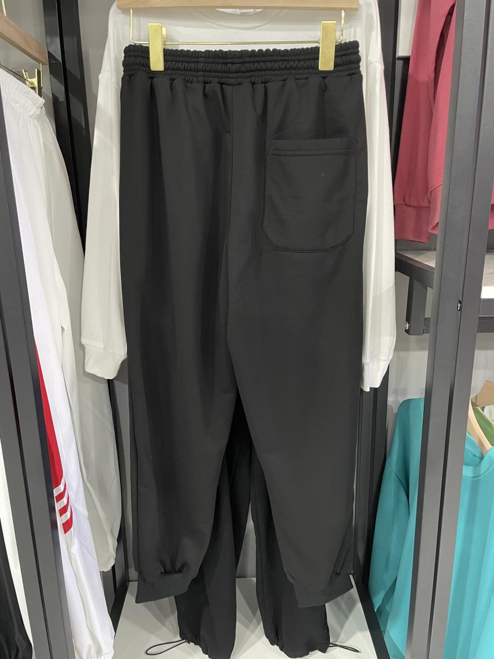 Street Twill Loose Ribbed Jogger Sweatpants (260g Cotton-Like) view 4