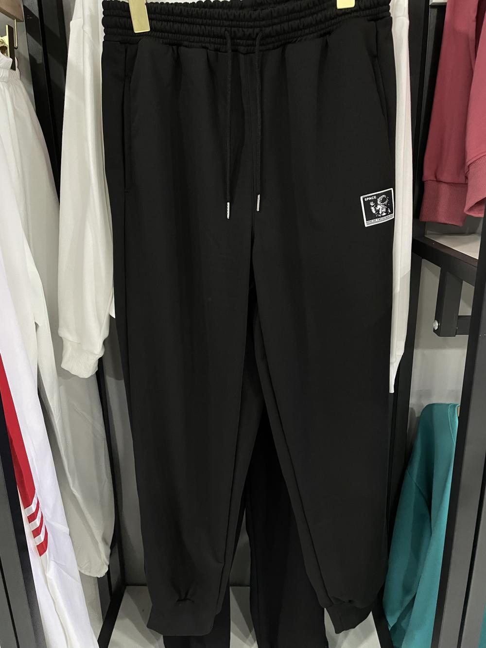 Street Twill Loose Ribbed Jogger Sweatpants (260g Cotton-Like) view 3
