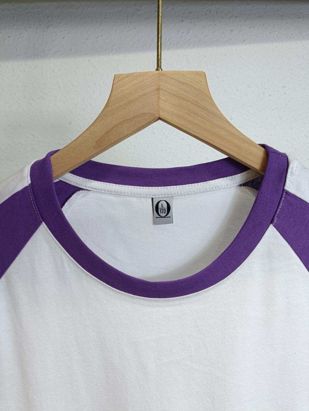 Raglan Colorblock Drop Shoulder Crew Neck 3/4 Sleeve (200g Cotton) view 23