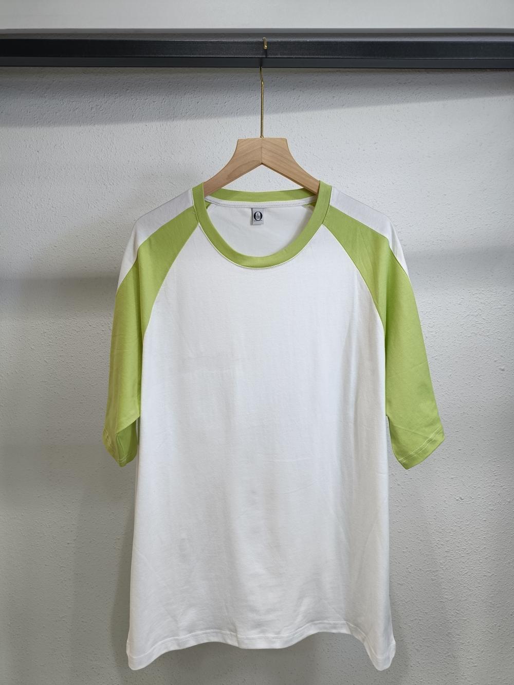 Raglan Colorblock Drop Shoulder Crew Neck 3/4 Sleeve (200g Cotton) view 5