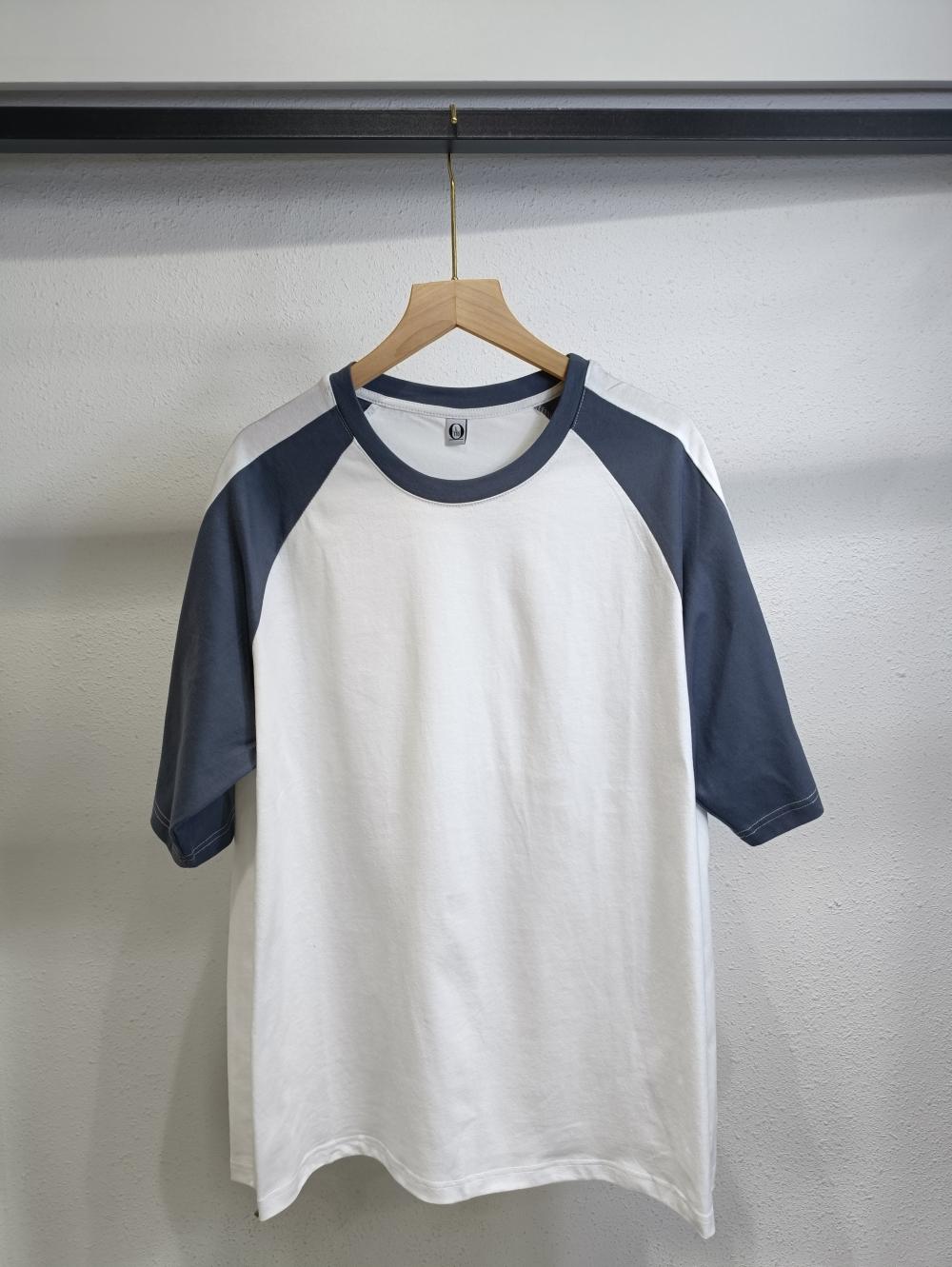 Raglan Colorblock Drop Shoulder Crew Neck 3/4 Sleeve (200g Cotton) view 17