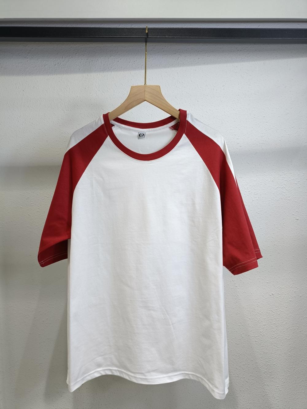 Raglan Colorblock Drop Shoulder Crew Neck 3/4 Sleeve (200g Cotton) view 13