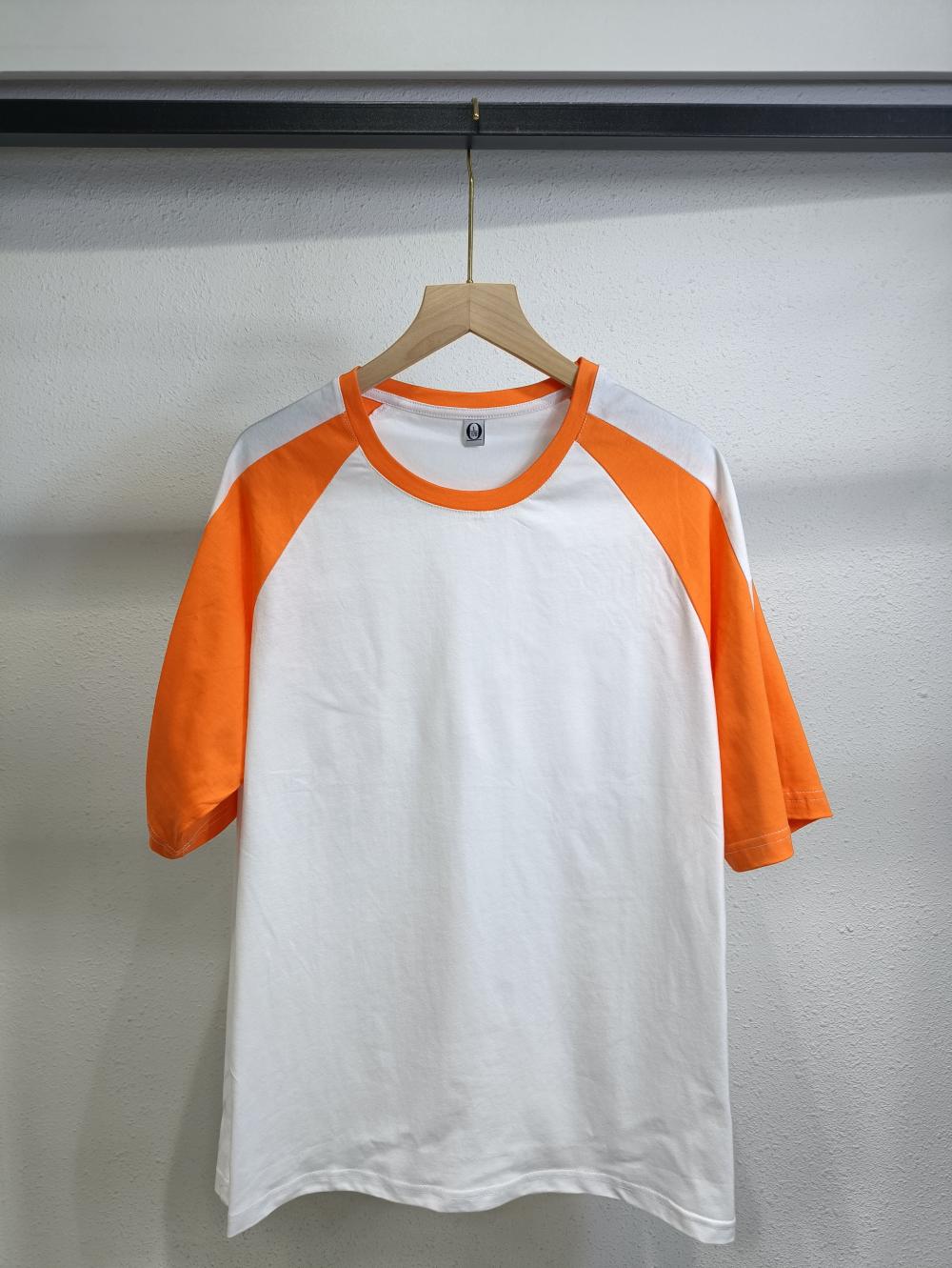 Raglan Colorblock Drop Shoulder Crew Neck 3/4 Sleeve (200g Cotton) view 3