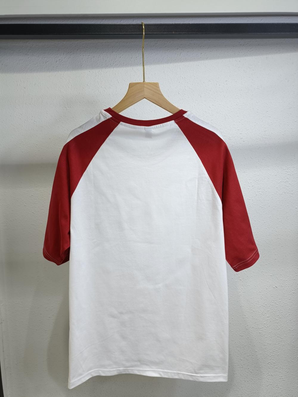 Raglan Colorblock Drop Shoulder Crew Neck 3/4 Sleeve (200g Cotton) view 14