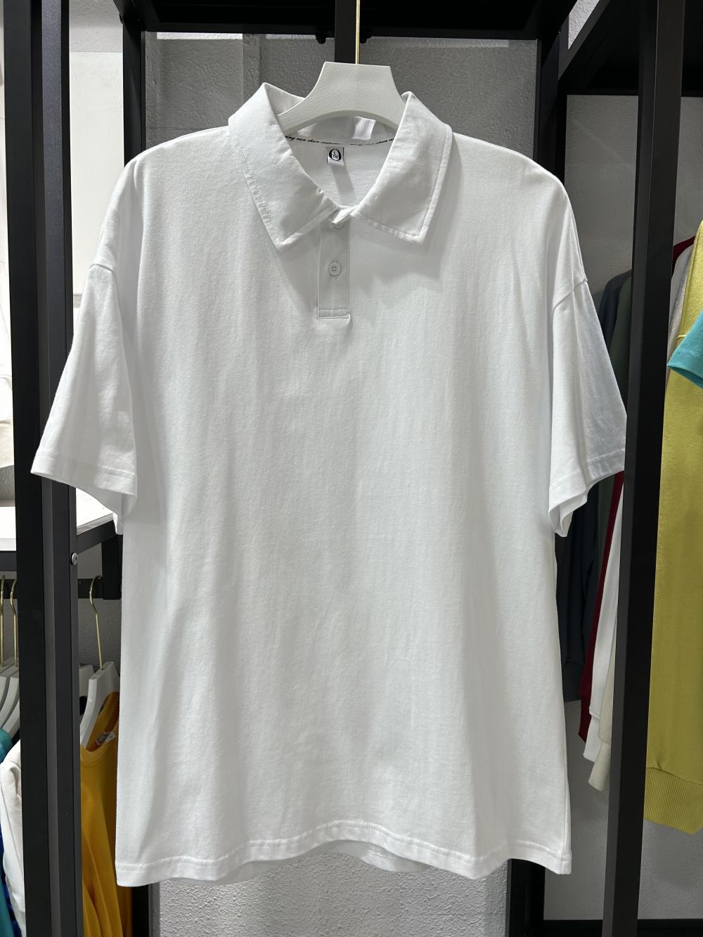 Drop Shoulder Collar Short Sleeve Polo (200g Cotton) view 2