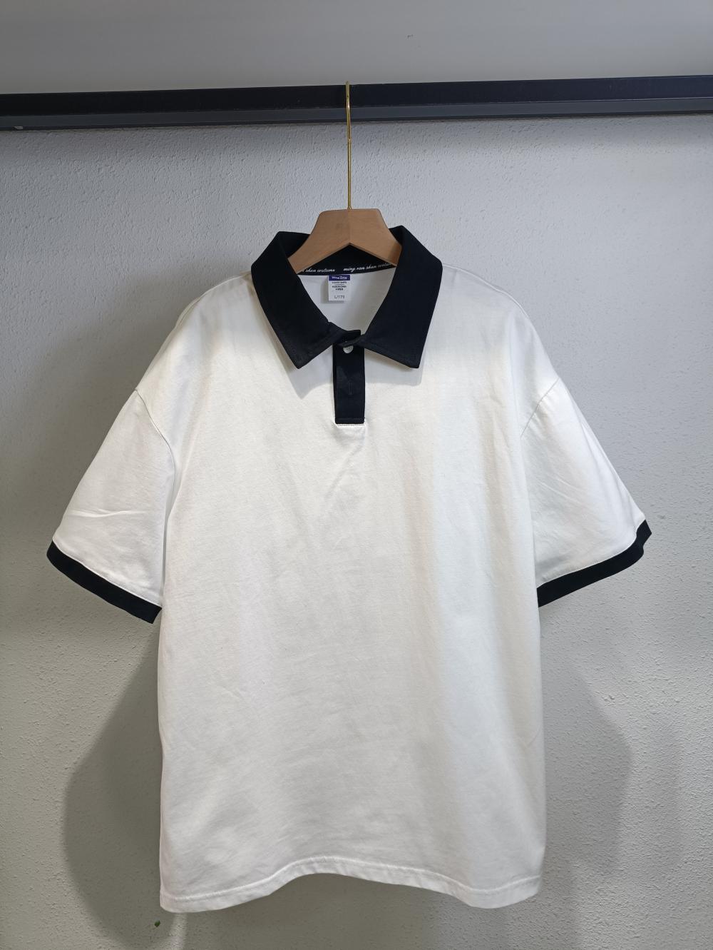 Colorblock Drop Shoulder Short Sleeve (200g Cotton) view 8