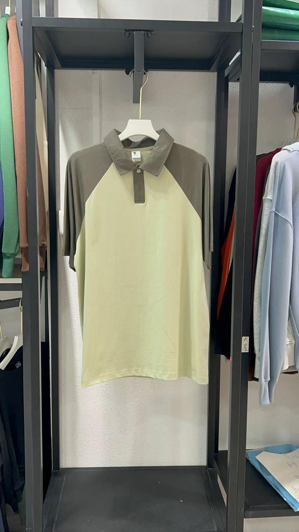 New Cotton Colorblock Raglan Collar POLO (240g 7A Antibacterial) view 14