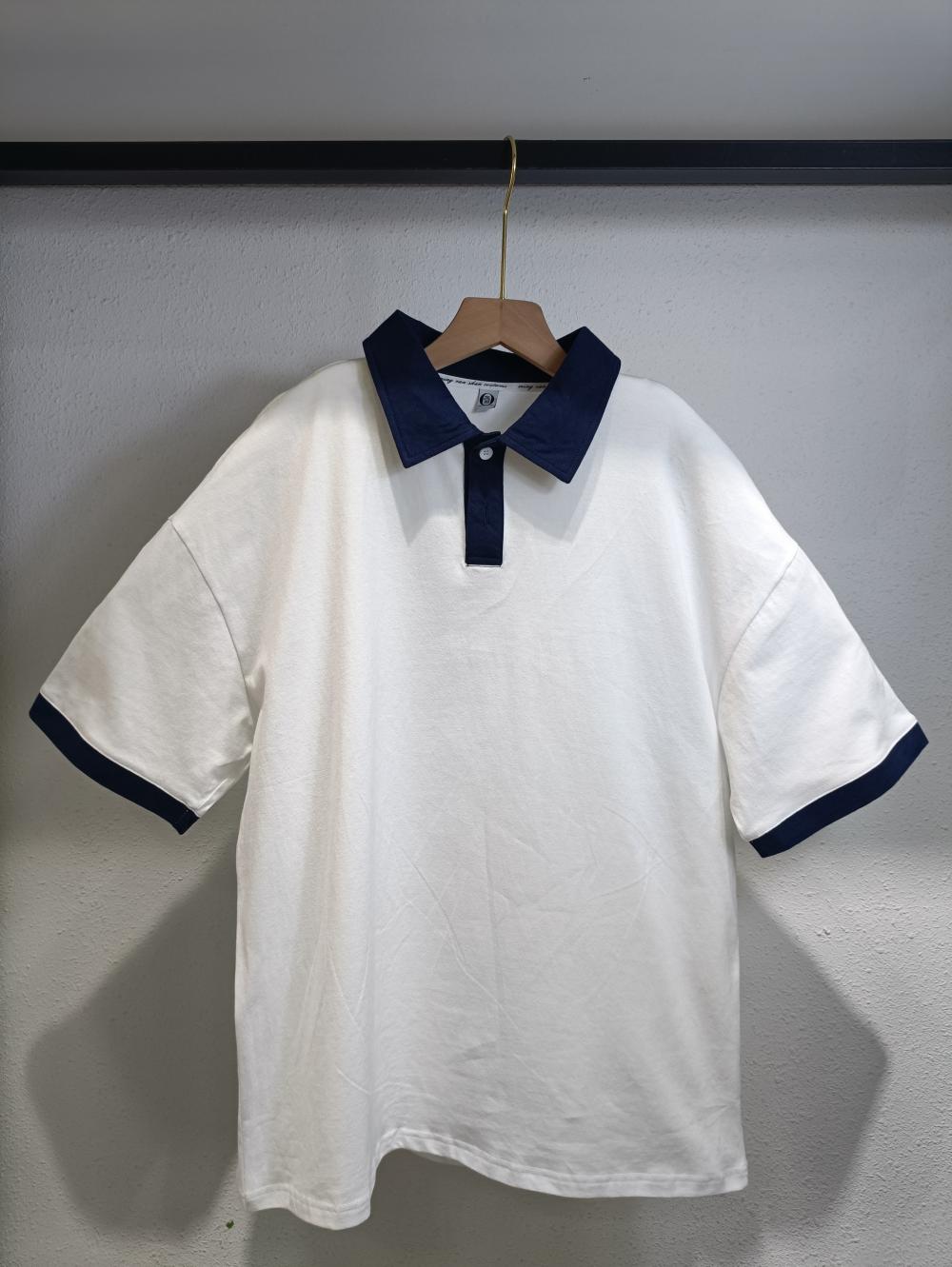 Colorblock Drop Shoulder Short Sleeve (200g Cotton) view 4