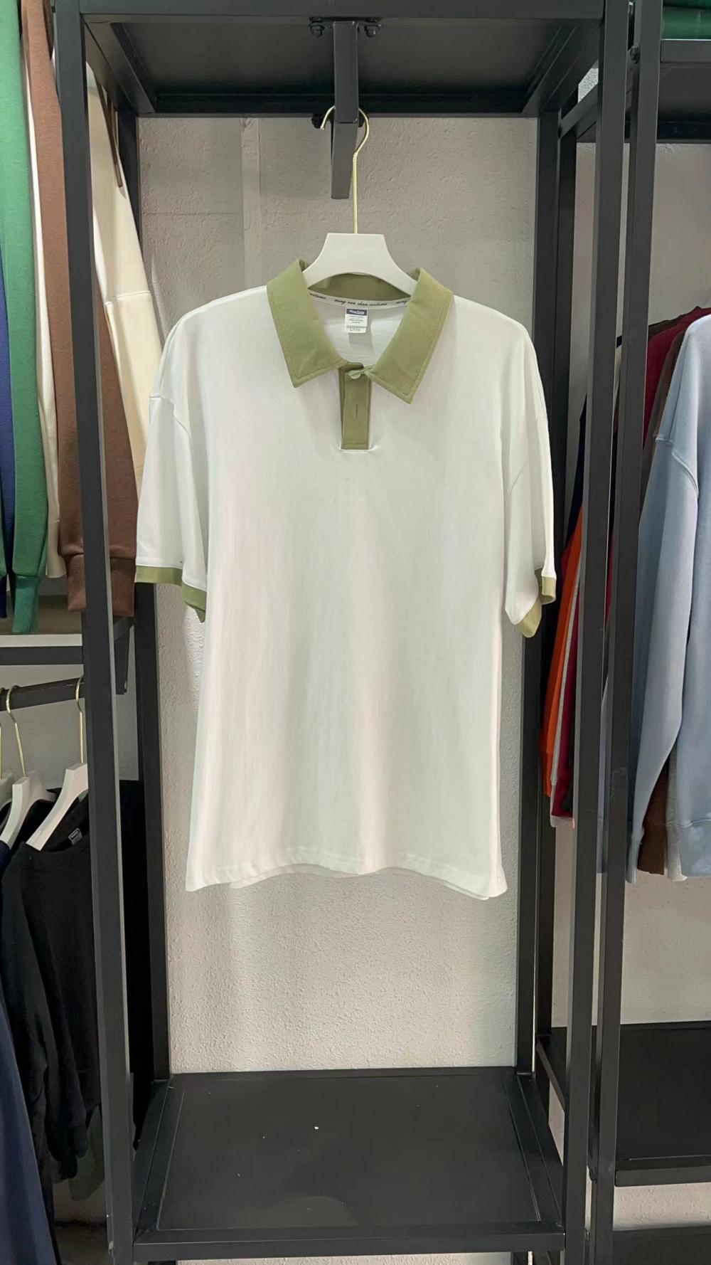 Colorblock Drop Shoulder Short Sleeve (200g Cotton) view 14