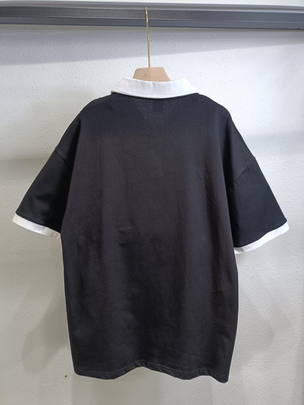 Colorblock Drop Shoulder Short Sleeve (200g Cotton) view 3