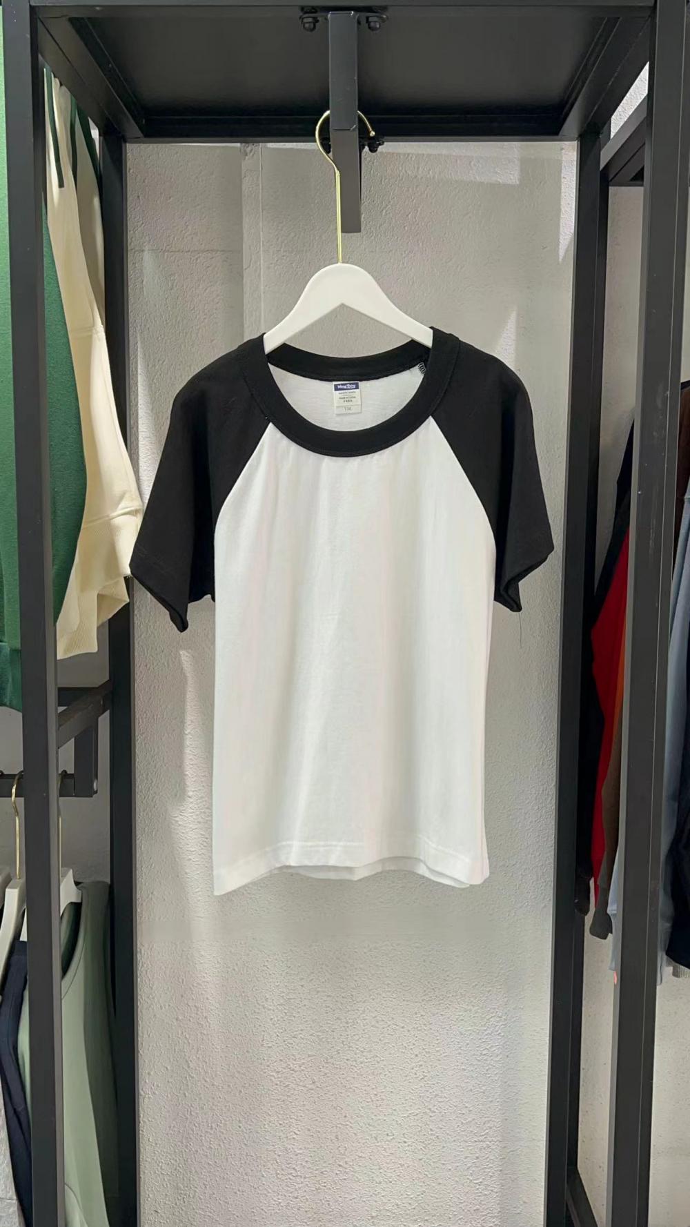 New Kids Cotton Colorblock Raglan Crew Neck Short Sleeve (200g) view 16