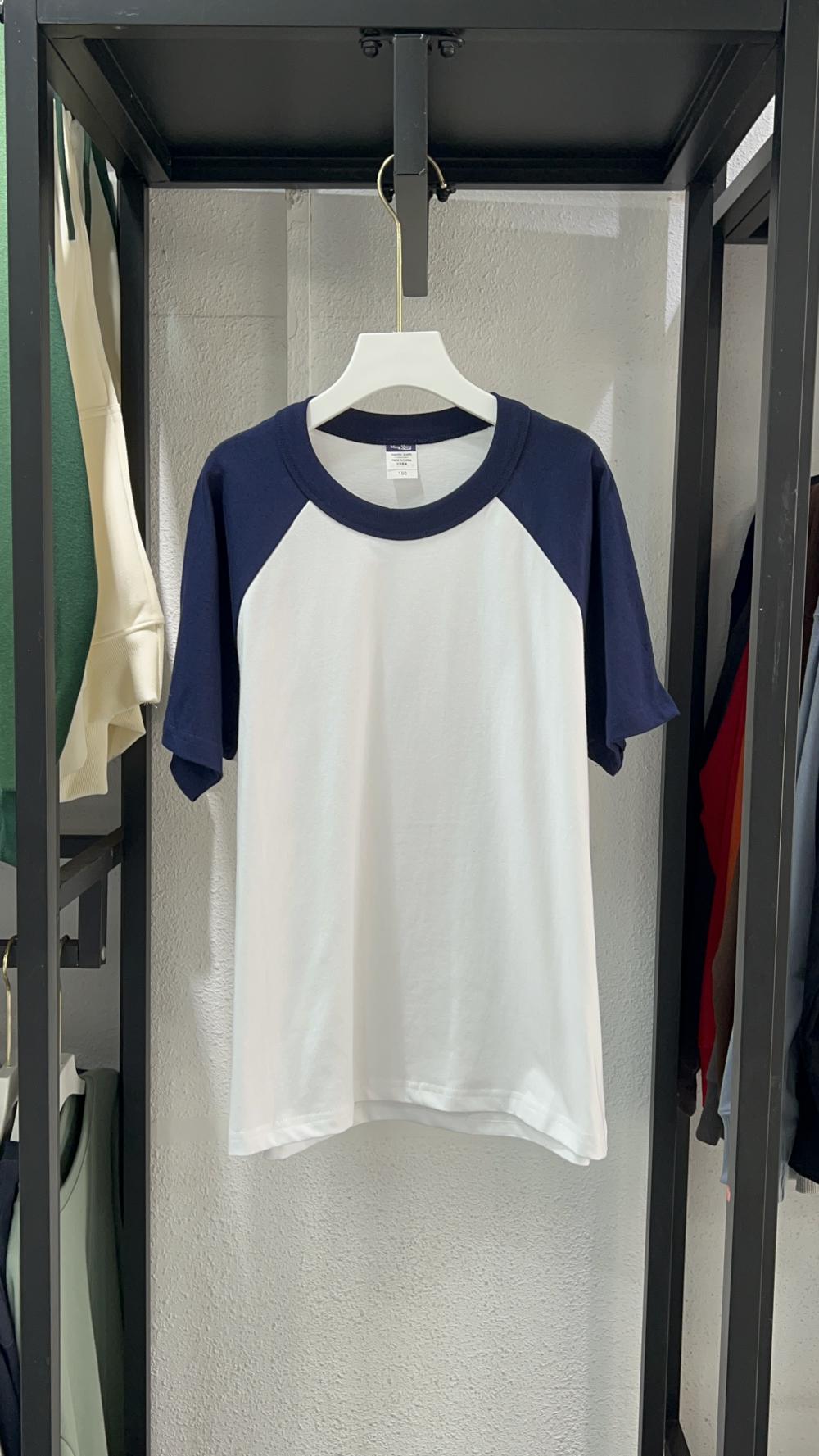 New Kids Cotton Colorblock Raglan Crew Neck Short Sleeve (200g) view 14