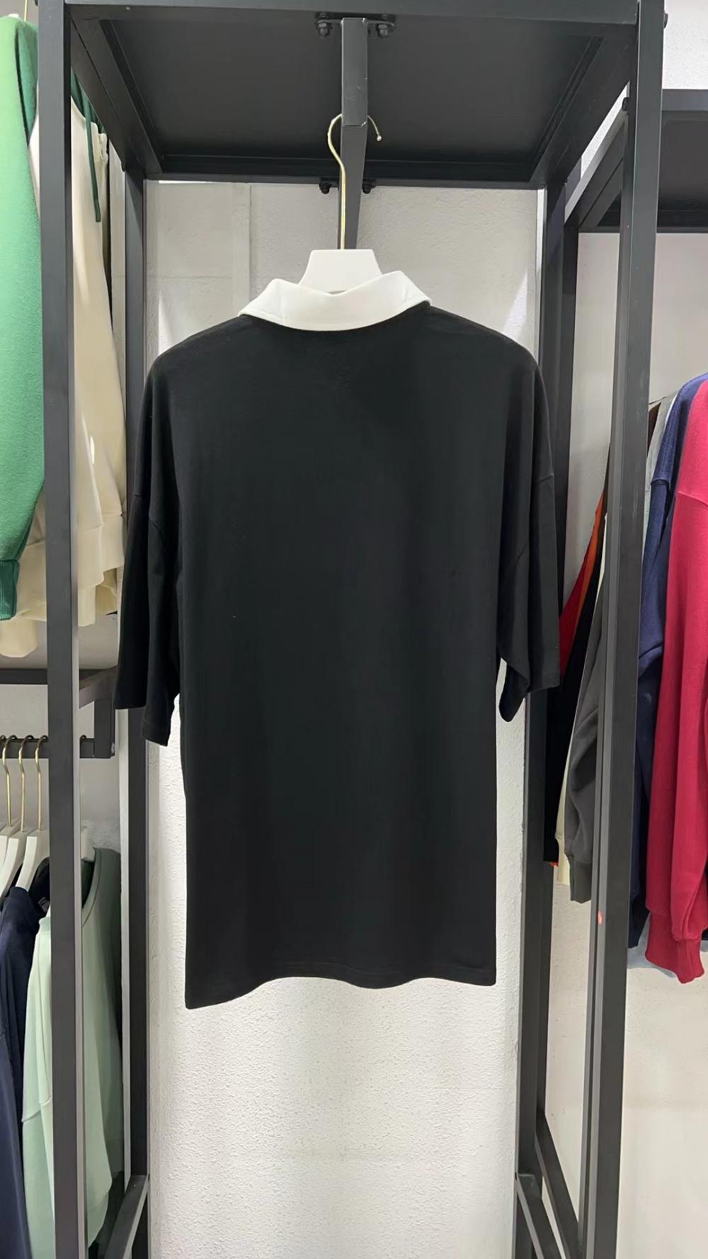 Colorblock Drop Shoulder 3/4 Sleeve Polo (200g Cotton) view 3