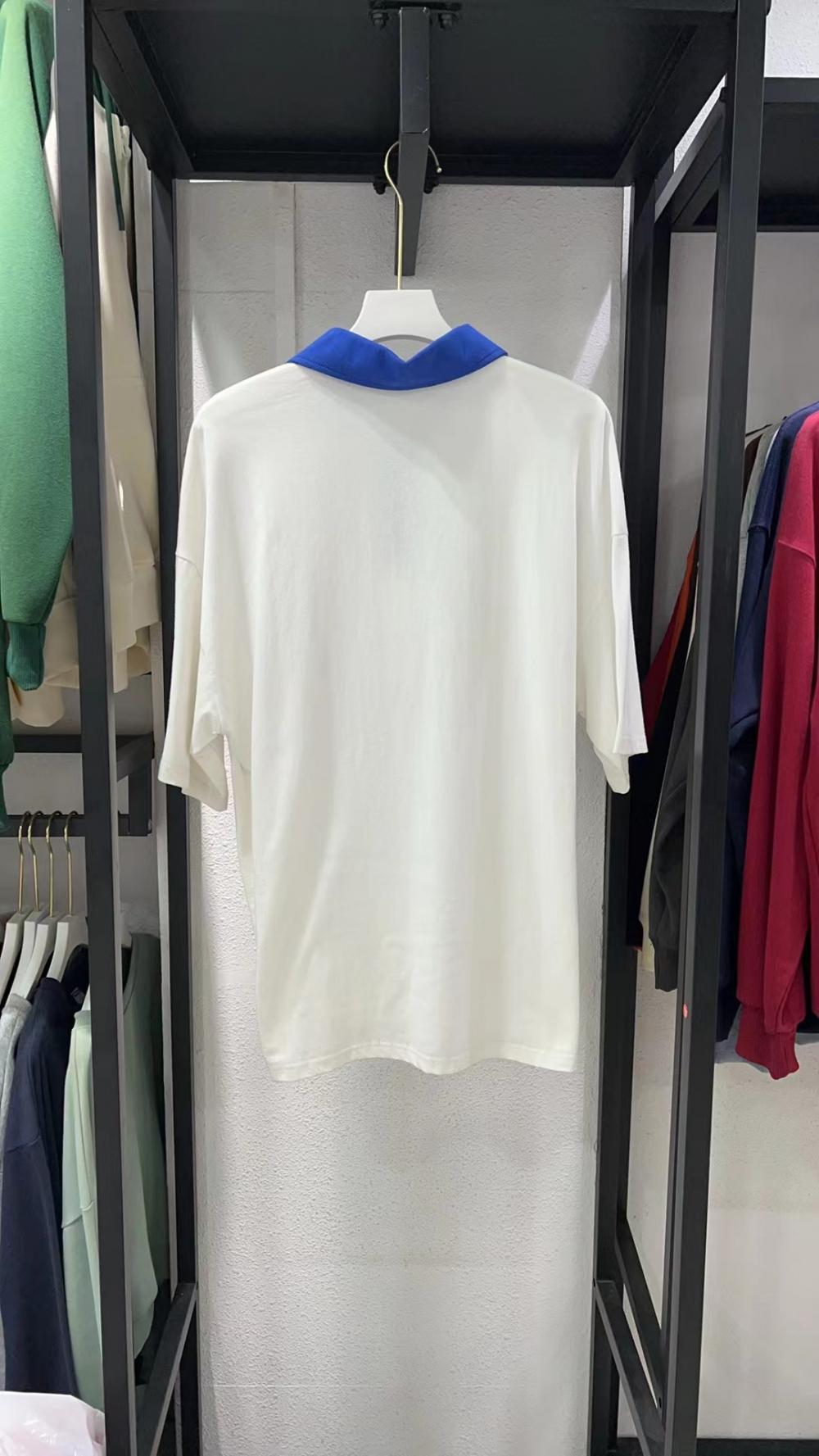 Colorblock Drop Shoulder 3/4 Sleeve Polo (200g Cotton) view 5