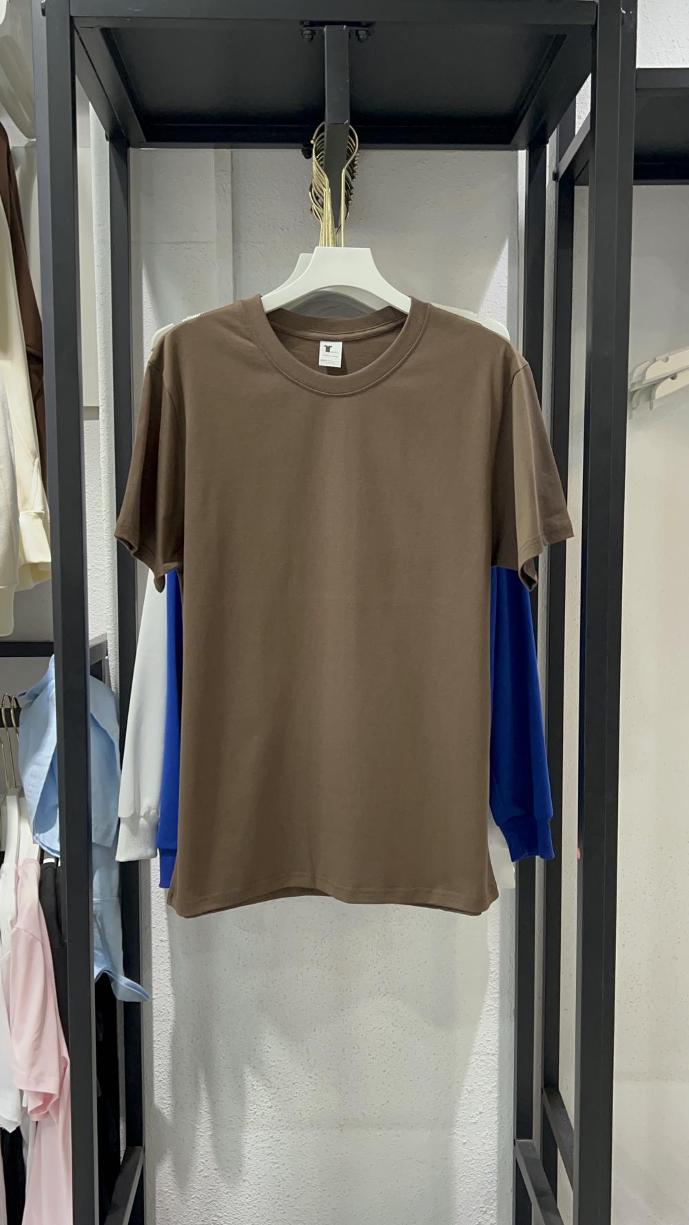Heavyweight Xinjiang Long Staple Cotton Crew Neck Short Sleeve (240g 7A Antibacterial) view 42