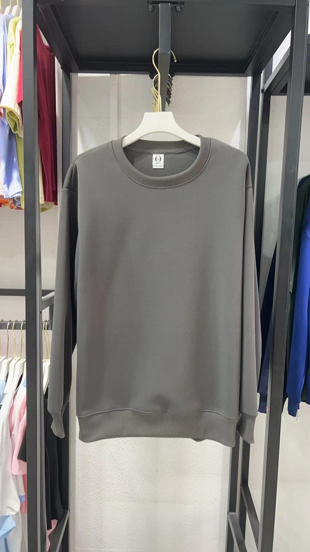 Comfortable Cotton Loose Crew Neck Sweatshirt (320g) view 18