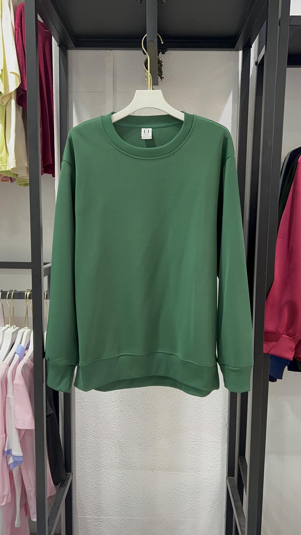 Comfortable Cotton Loose Crew Neck Sweatshirt (320g) view 12