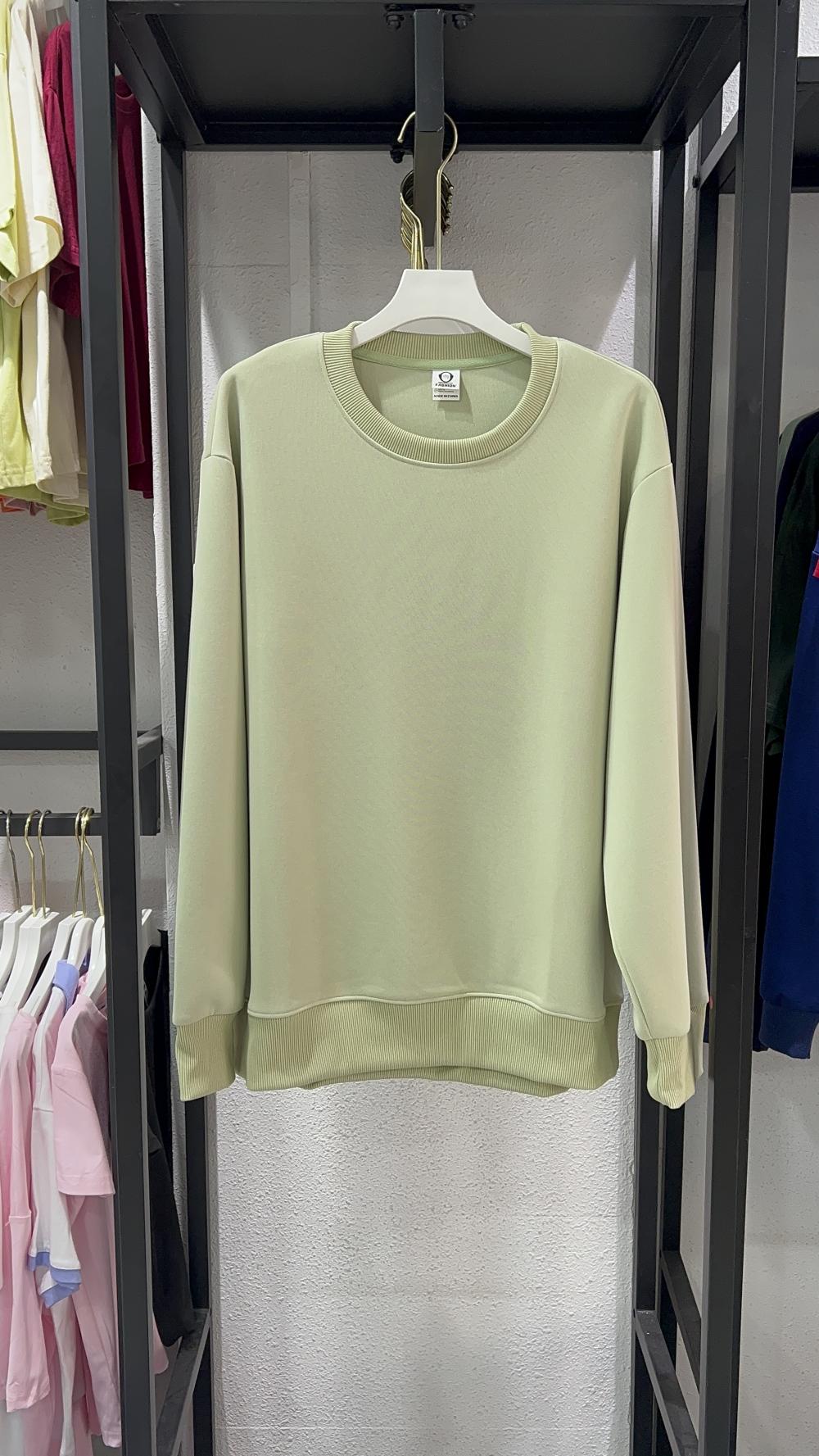 Comfortable Cotton Loose Crew Neck Sweatshirt (320g) view 10