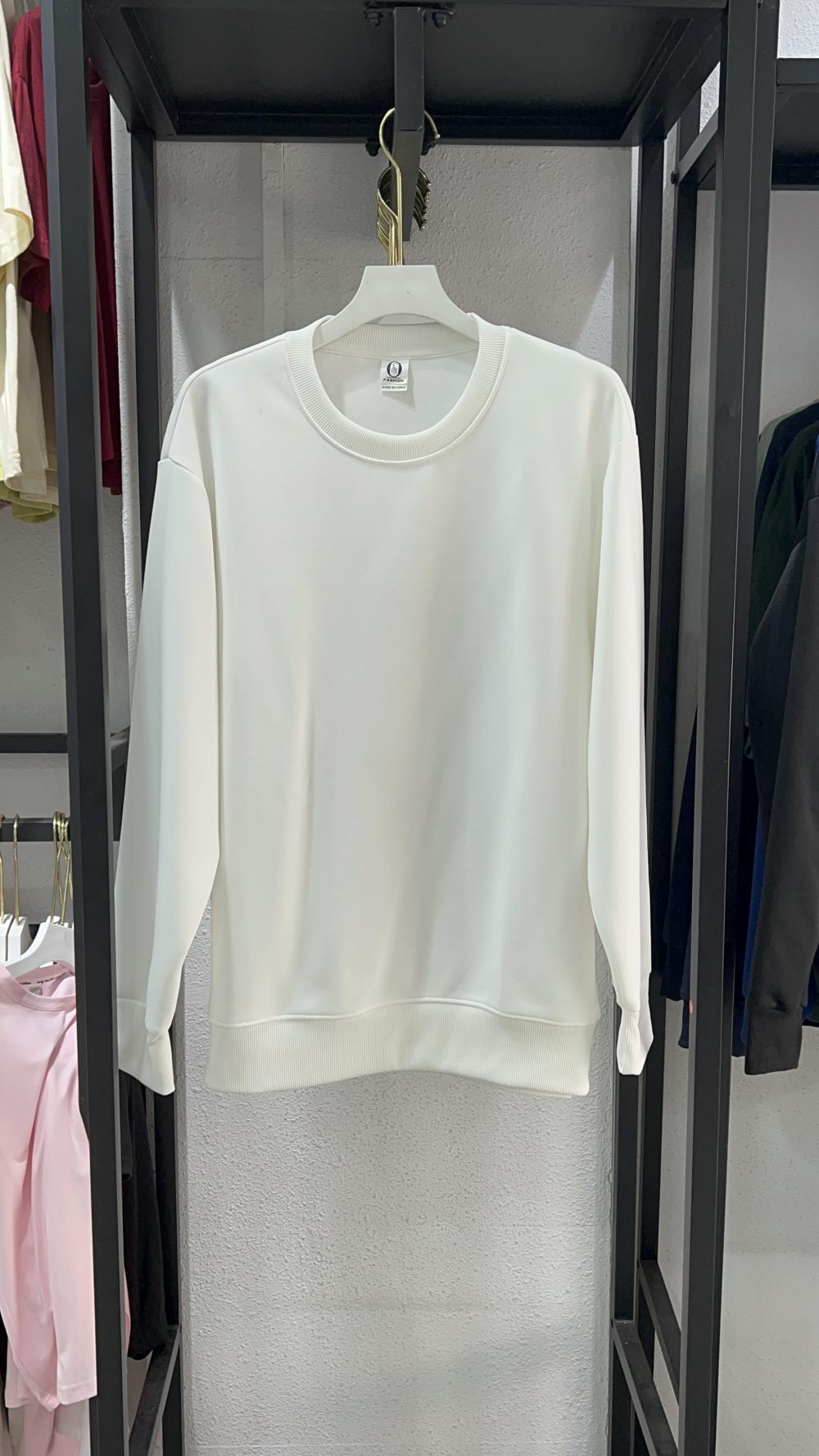 Comfortable Cotton Loose Crew Neck Sweatshirt (320g) view 2