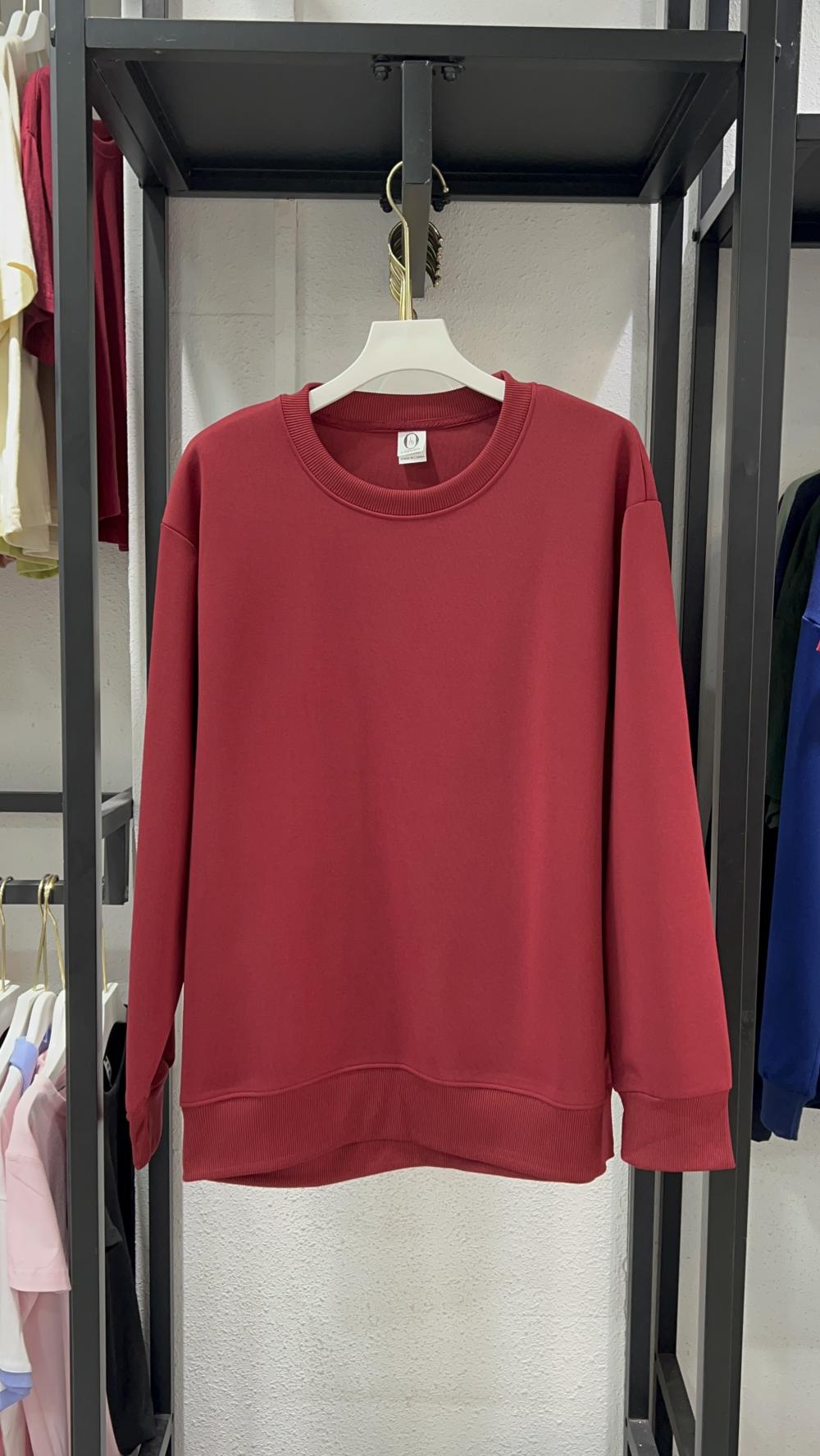 Comfortable Cotton Loose Crew Neck Sweatshirt (320g) view 16