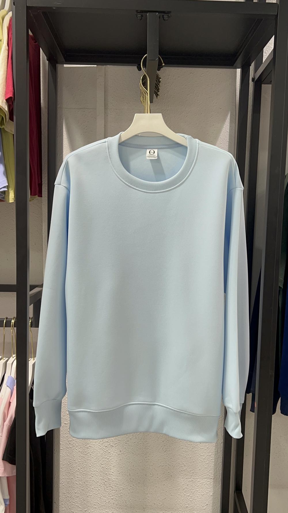 Comfortable Cotton Loose Crew Neck Sweatshirt (320g) view 20