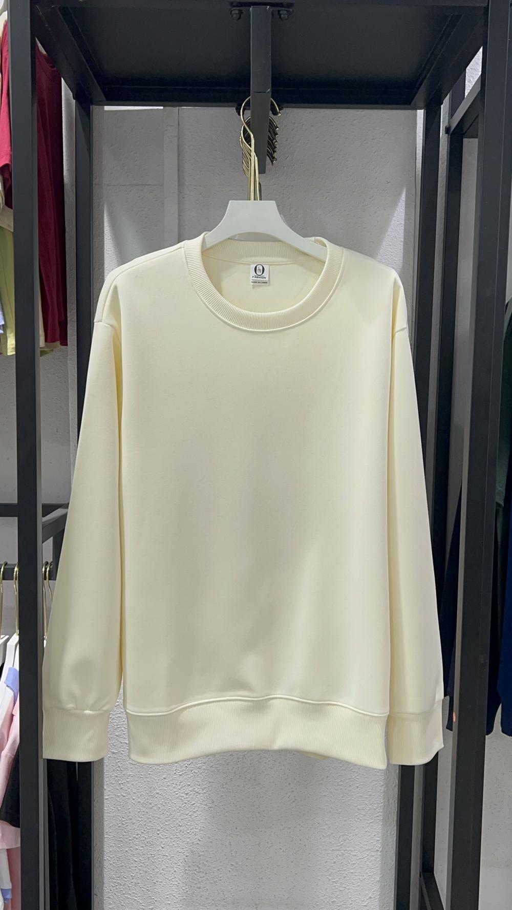 Comfortable Cotton Loose Crew Neck Sweatshirt (320g) view 22