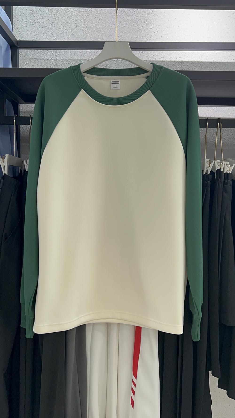 Comfortable Cotton Loose Raglan Crew Neck Sweatshirt (320g) view 6