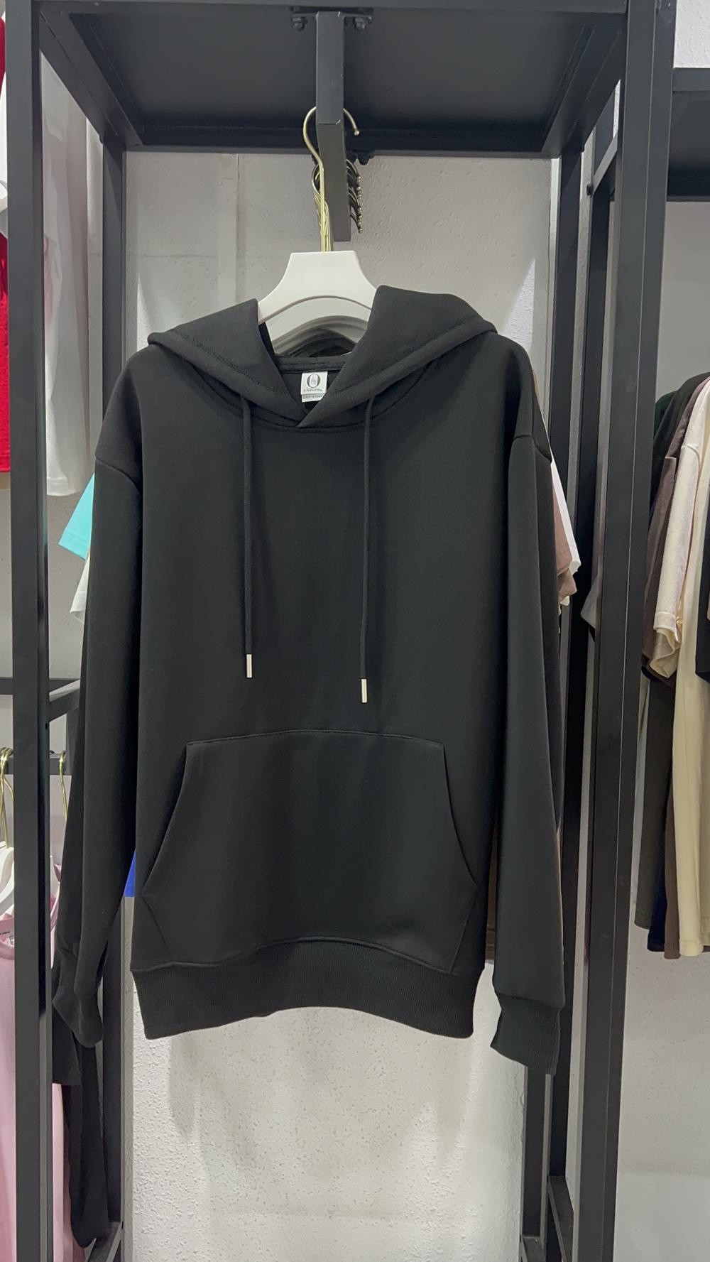 Cotton Loose Hooded Sweatshirt (320g) view 14