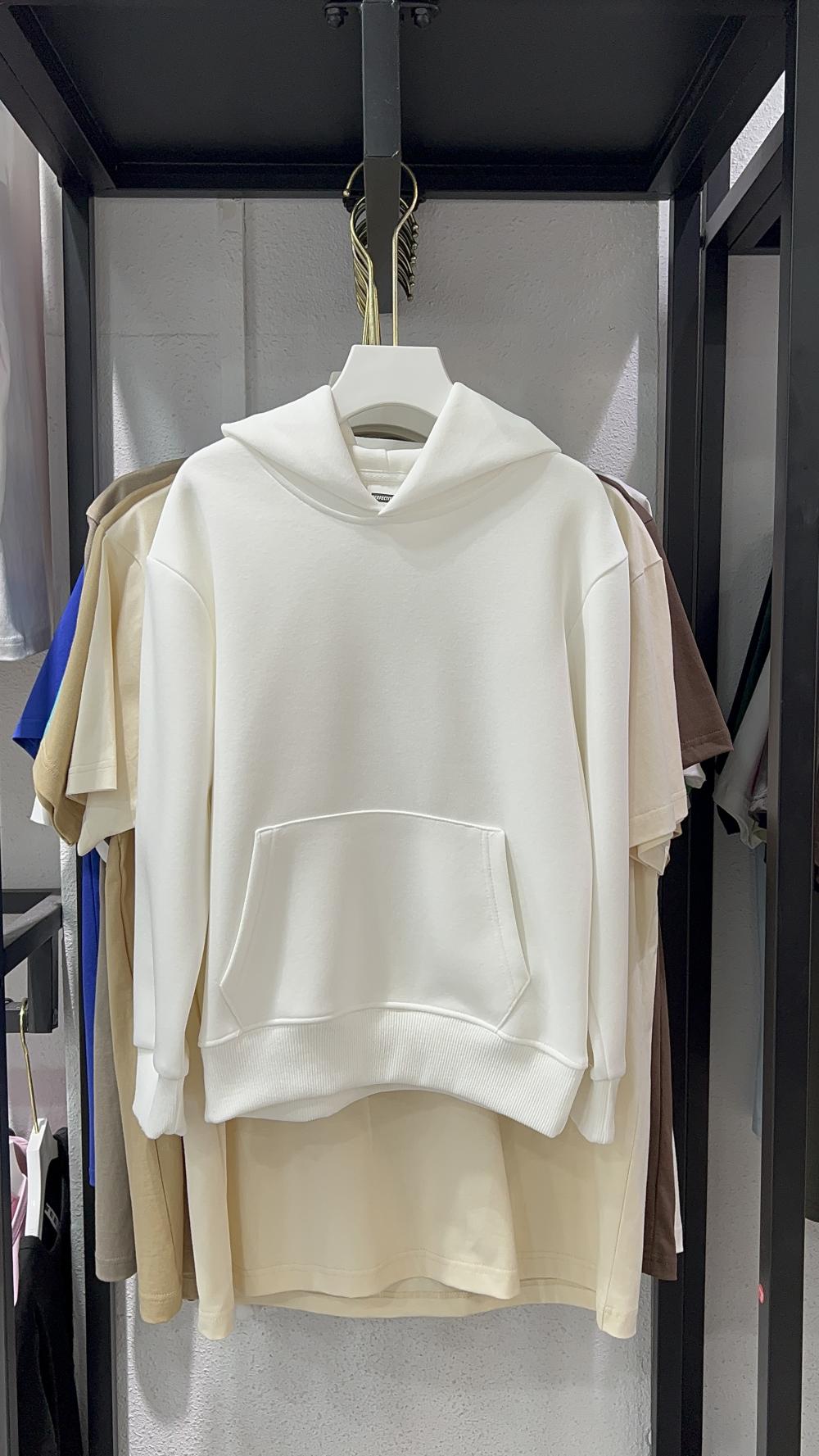 Kids Vintage Cotton Loose Hooded Sweatshirt (350g) view 2
