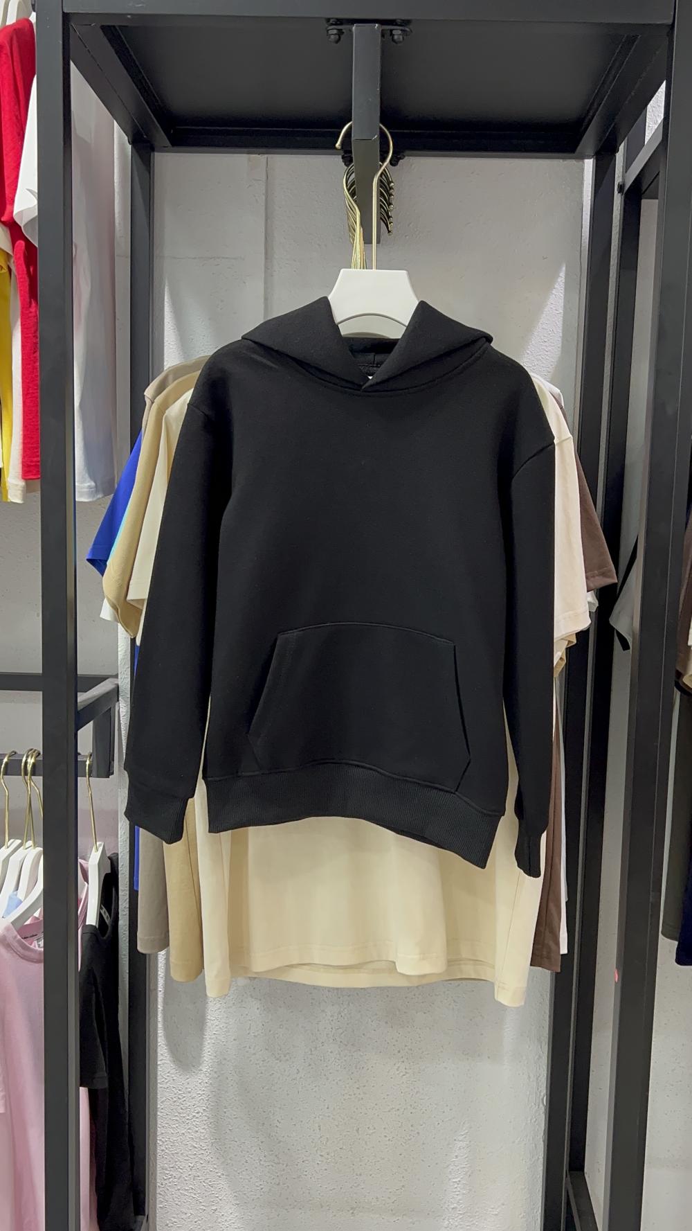 Kids Vintage Cotton Loose Hooded Sweatshirt (350g) view 6