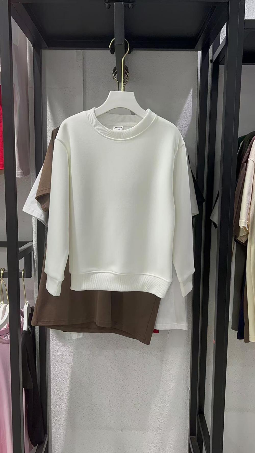 Kids Vintage Cotton Loose Crew Sweatshirt (350g) view 2