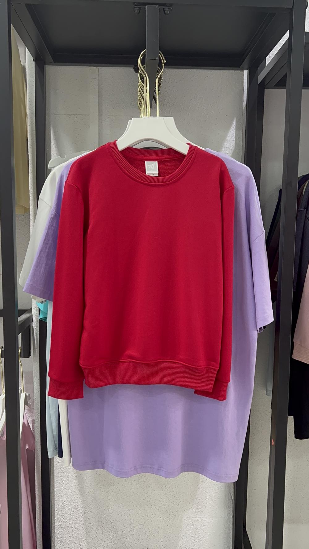 Kids Regular Shoulder Twill Cotton-Like Crew Sweatshirt (Size runs small by one size) view 8
