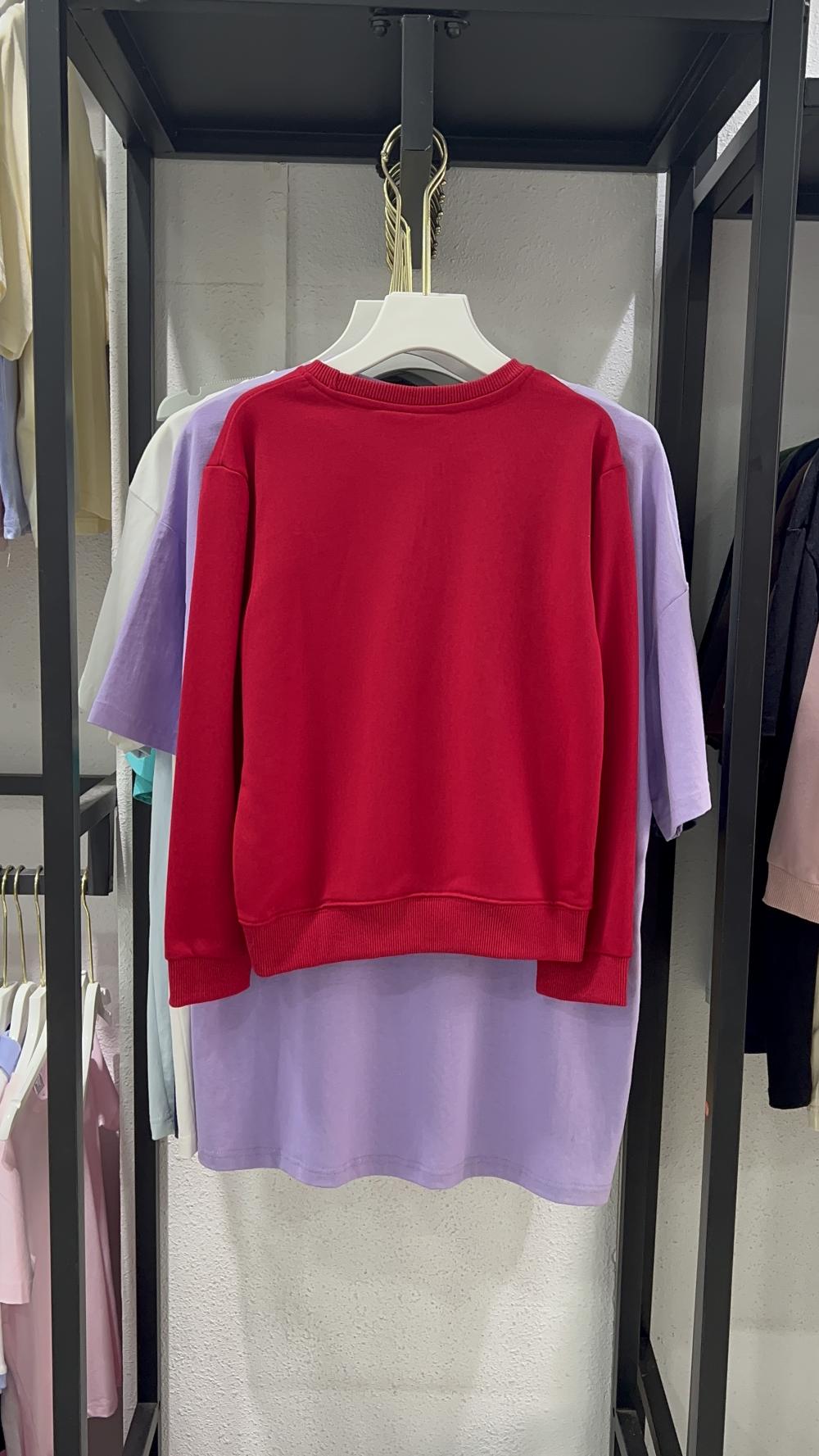Kids Regular Shoulder Twill Cotton-Like Crew Sweatshirt (Size runs small by one size) view 9