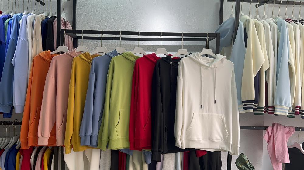 Fleece Drop Shoulder Hooded Pocket Sweatshirt (430g Silver Fox Fleece)