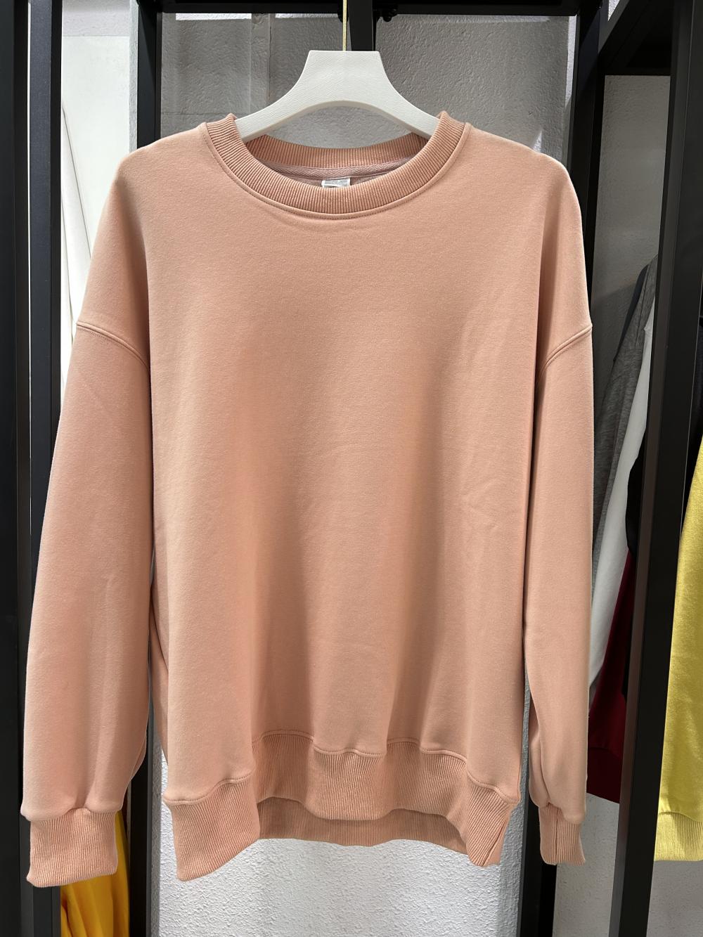 Fleece Drop Shoulder Crew Neck Sweatshirt (430g Silver Fox Fleece) view 14